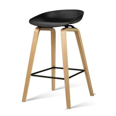 Artiss 4X Bar Stools Kitchen Counter Dining Chairs Wooden Black Benches Bar Stools