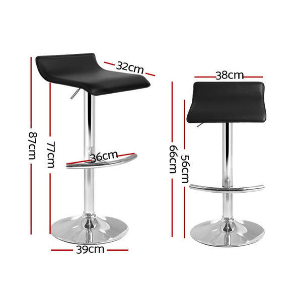 Pu Leather Bar Stools Adjustable Gas Lift Swivel Seats With Steel Base Furniture Benches Bar Stools