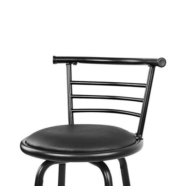 Pu Leather Bar Stools Swivel Padded Steel Frame Kitchen Dining Seating Benches Bar Stools