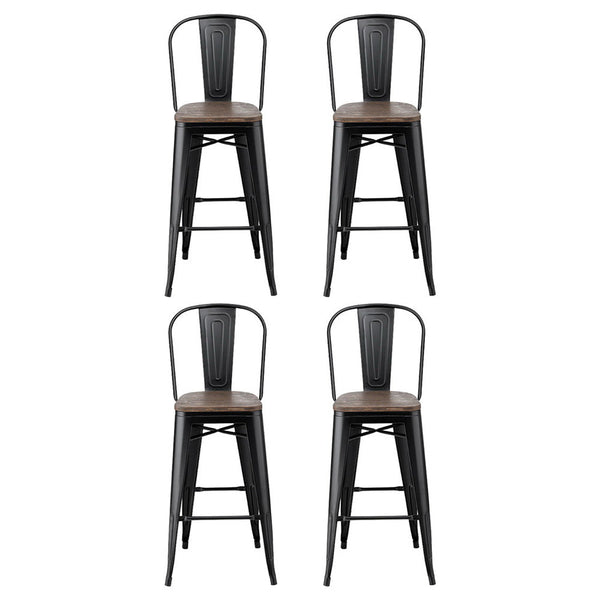 Bamboo Plywood And Metal Bar Stools Stackable Retro Kitchen Counter Seating Set Benches Bar Stools