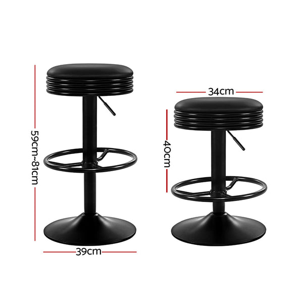 Pu Leather Bar Stools With Gas Lift And Steel Base For Home Furniture Benches Bar Stools