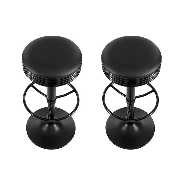 Pu Leather Bar Stools With Gas Lift And Steel Base For Home Furniture Benches Bar Stools