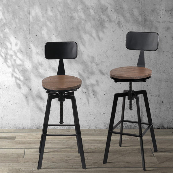 Artiss Bar Stools Kitchen Counter Chairs Vintage Metal Furniture For Home And Garden Benches Bar Stools
