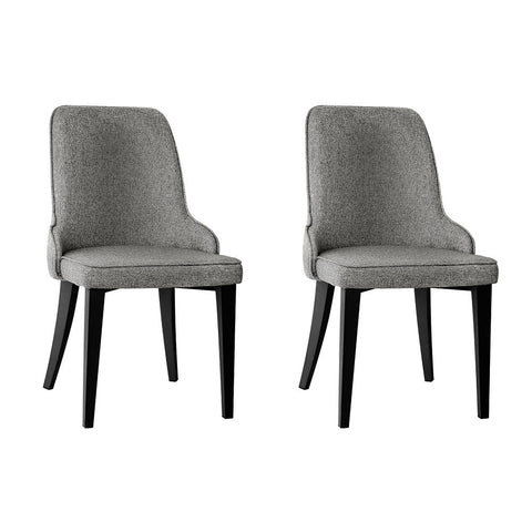Artiss Set Of 2 Linen Fabric Grey Dining Chairs