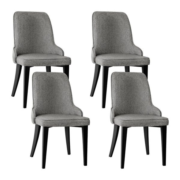 Artiss Set Of 4 Linen Fabric Grey Dining Chairs