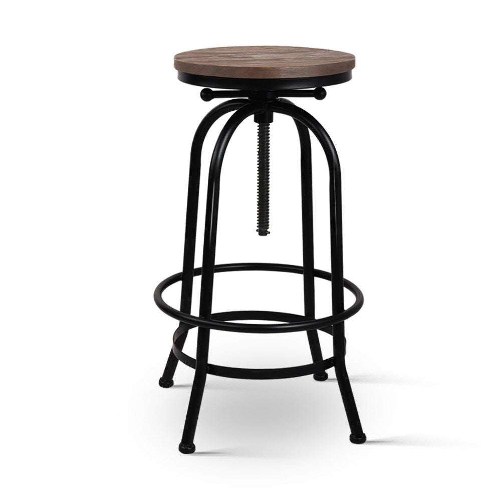 Artiss Bar Stools Adjustable Wood Chairs Benches Bar Stools