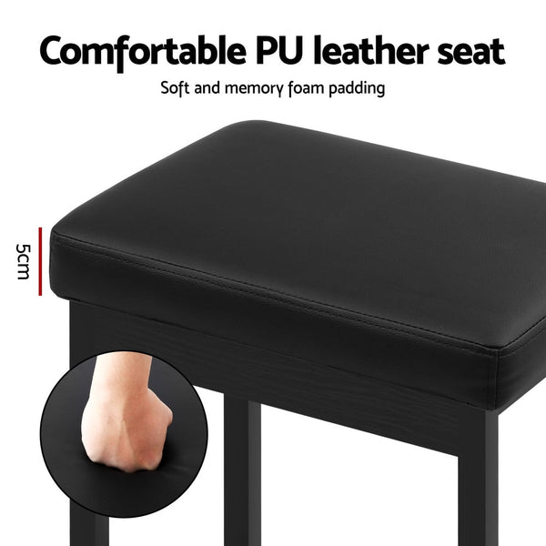 Metal Bar Stools With Pu Seat And Reinforced Frame For Kitchen Dining Benches Bar Stools