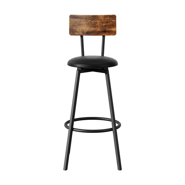Artiss 4X Industrial Bar Stools Upholstered Counter Chairs Steel Frame Anti Scratch Benches Bar Stools