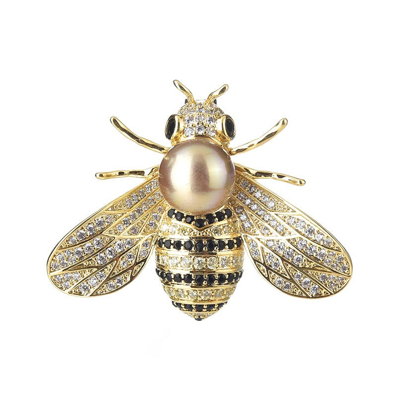 Veile Studios Animal Bee Brooch Pin Accessories Alloy With Diamond Inlay Brooches