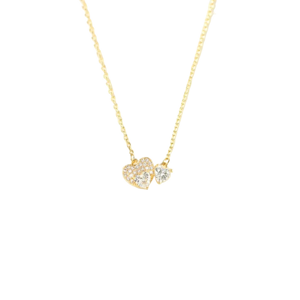 18K Gold Plated 925 Sterling Silver Zircon Heart Necklace Necklaces & Pendants
