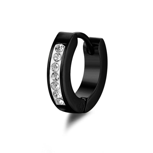 Veile Studios Stainless Steel Ear Buckle Jewelry Titanium Inlaid Diamond Bone Earrings