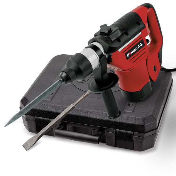 Baumr Ag 1500W Pro Grade Electric Rotary Jackhammer Hammer Drill With 2 Bonus Chisels 3 Bits Jackhammers