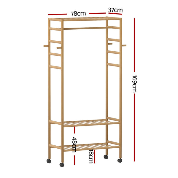 Artiss Clothes Rack Wardrobe Coat Stand 169Cm Garment Racks