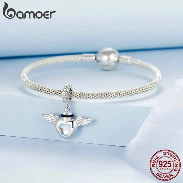 Veile Studios Bamoer Custom 2024 Jewelry Sterling Silver Pet Memorial Charm Pendant Heart Necklaces & Pendants