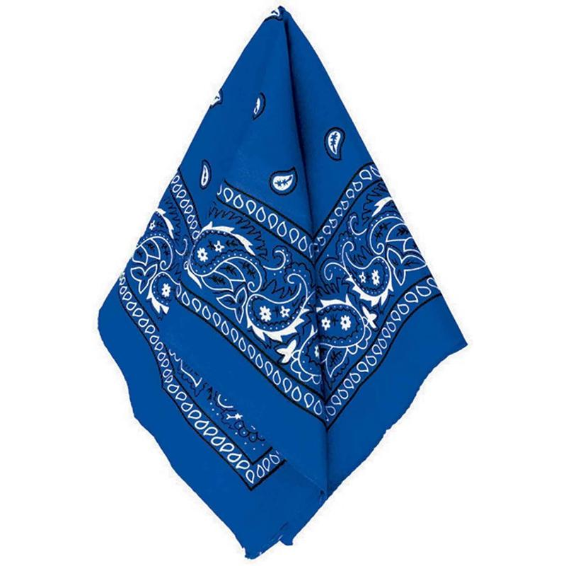 Br Costumes Bandana Paisley 100% Cotton Head Wrap Durag Bandanna Summer Biker Scarf Mask Blue Scarves