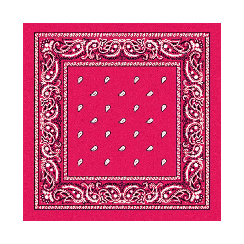 Br Costumes Bandana Paisley 100% Cotton Head Wrap Durag Bandanna Summer Biker Scarf Mask Hot Pink Scarves