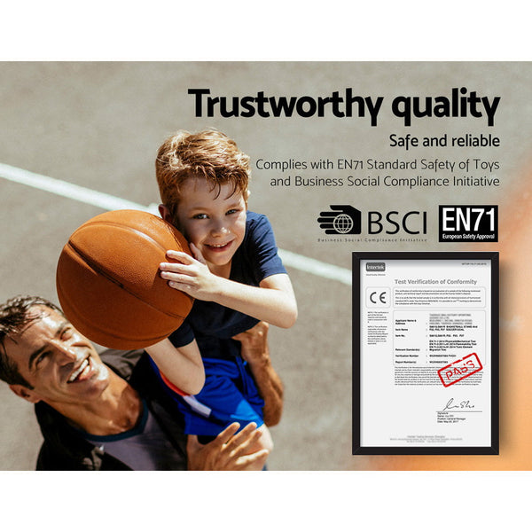 Everfit 2.1M Basketball Hoop Stand System Adjustable Portable Pro Kids Clear Basketball Backboards