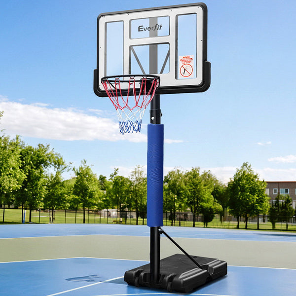 Everfit 3.05M Basketball Hoop Stand System Adjustable Height Portable Pro Blue Basketball Backboards