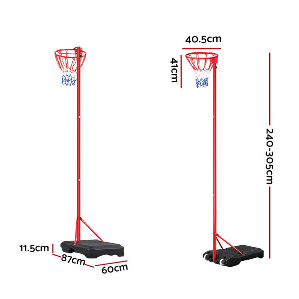 Everfit 3.05M Netball Hoop Basketball Stand System Ring Basketball Backboards
