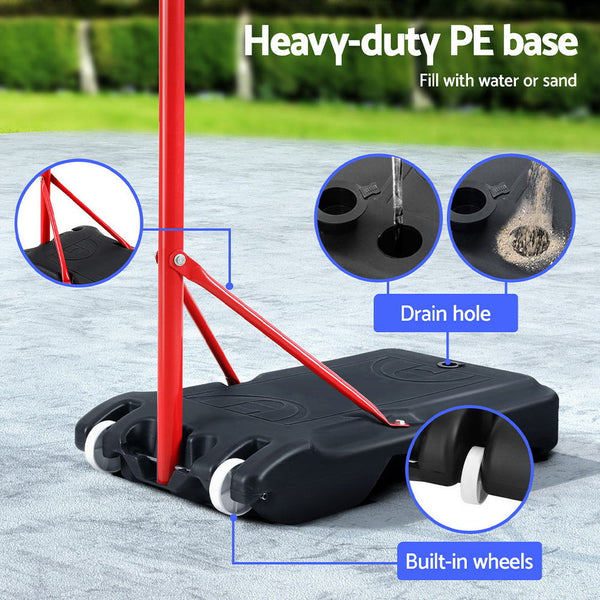 Everfit 3.05M Netball Hoop Basketball Stand System Ring Basketball Backboards