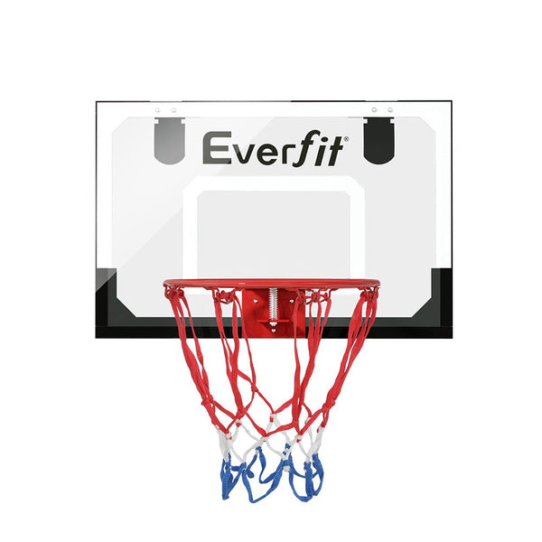 Everfit 23" Mini Basketball Hoop Backboard Door Wall Mounted Sports Kids Black Basketball Backboards