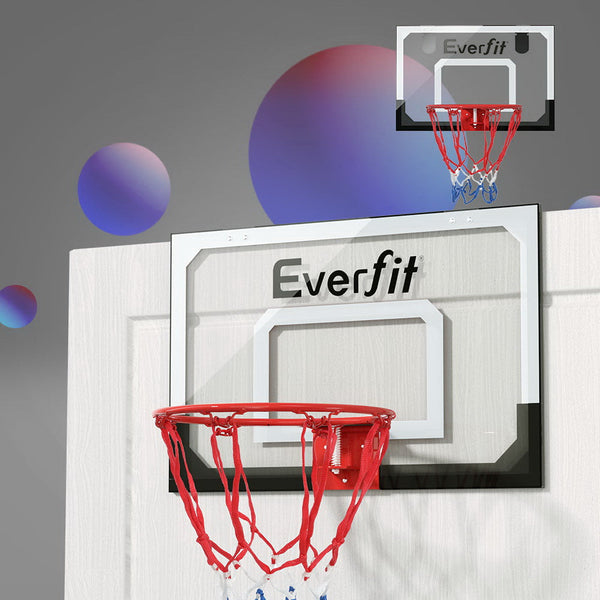 Everfit 23" Mini Basketball Hoop Backboard Door Wall Mounted Sports Kids Black Basketball Backboards