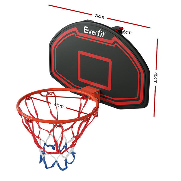 Everfit 38" Basketball Hoop Backboard Door Wall Mounted Ring Net Sports Kids Basketball Backboards