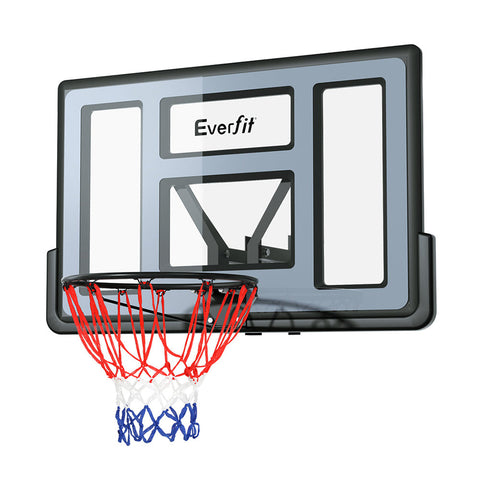 Everfit 45" Basketball Hoop Backboard Wall Mounted Ring Net Sports Pro System Basketball Backboards