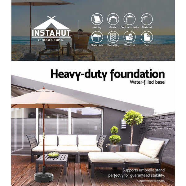 Instahut 51Cm Outdoor Umbrella Base Round Stand Pod Umbrella Accessories