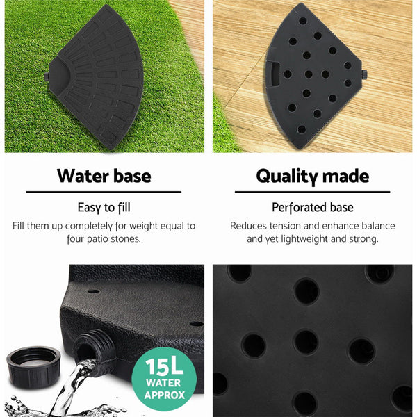 Instahut 48Cm Outdoor Umbrella Base Stand Plates Pod Cantilever Umbrella Accessories