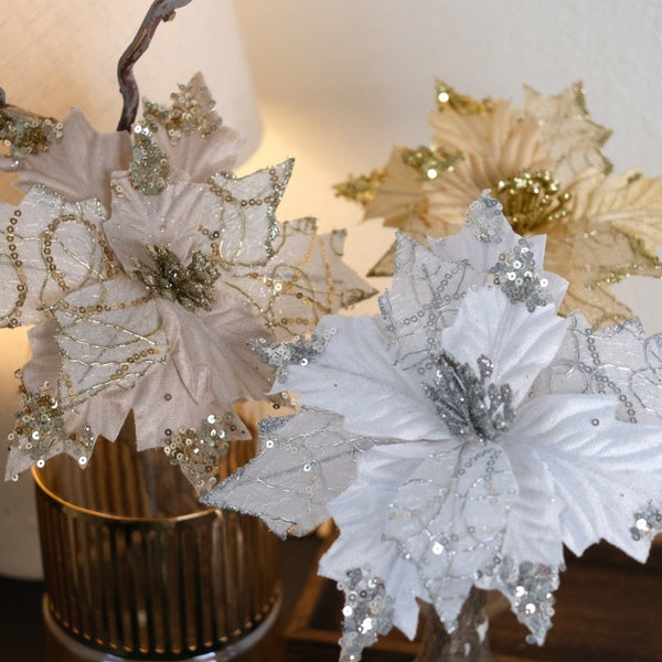 Christmas Decoration Embroidered Sequin Tree Hotel Atmosphere Diy Decorative Flower Seasonal Decorations