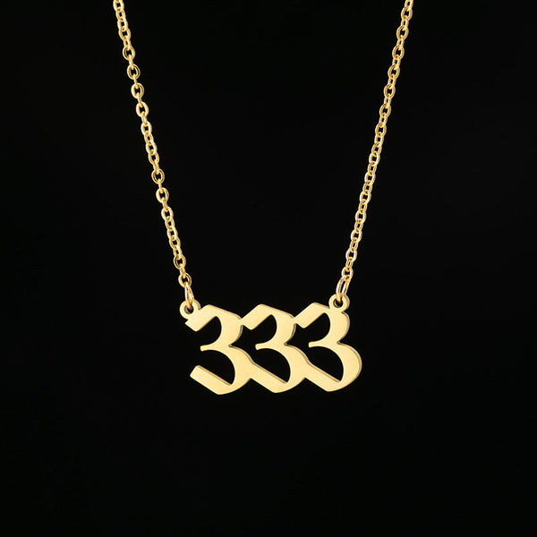 Personalized Angel Number 111 999 Stainless Steel Non Fading Pendant Necklace Necklaces & Pendants