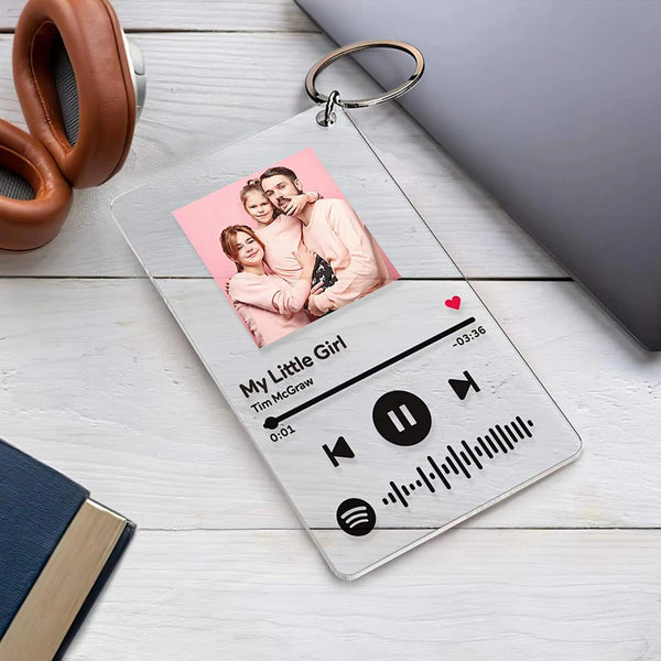 Acrylic Keychain Personalized Music Card Diy Pattern Keyrings