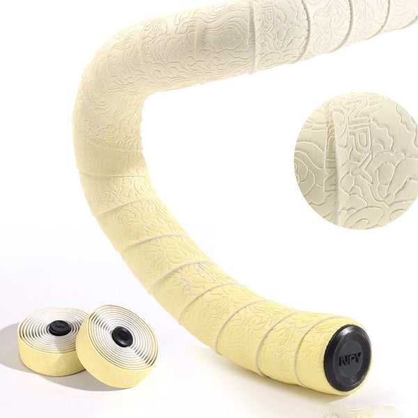 Road Bike Handlebar Tape: Double Pinyin Cloud Pattern Gradient Color Comfortable Shock Absorbing Breathable Handlebar Grips Tape & Pads