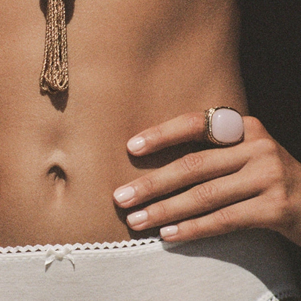 Veile Studios The Natural Stone Ring With Modern High End Design Crafted From Copper Rings