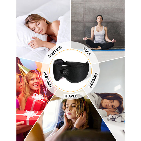 Bluetooth White Noise Milk Silk 3D Eye Socket Full Blackout Breathable Smart Music Sleep Mask Sleep Masks