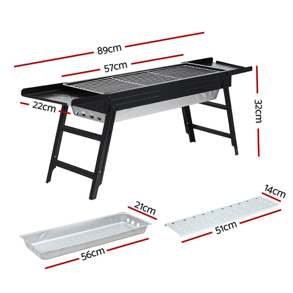 Grillz Charcoal Bbq Grill Smoker Portable Barbecue Outdoor Foldable Camping Barbecues Grills & Smokers