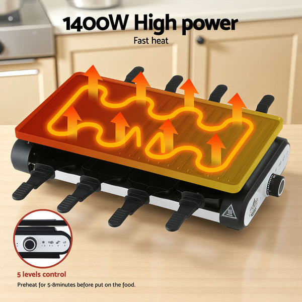 Grillz 1400W Electric Bbq W/ 7 Cooking Pans Parts & Accessories