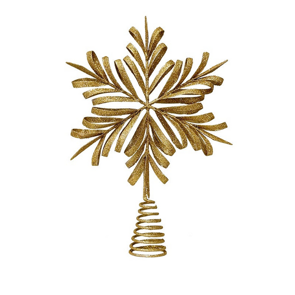 Christmas Tree Top Star Iron Hollow Snowflake Decoration Ornament Seasonal Decorations