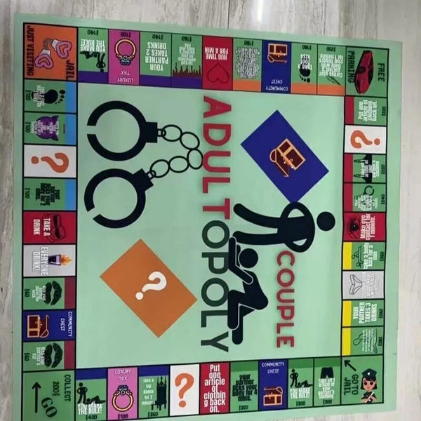 Adultopoly Board Game: Funny Portable Couple For Date Nights. Ideal Valentine's Gift Him & Her. Board Games