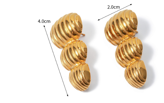 Stainless Steel Geometric Stud Earrings
