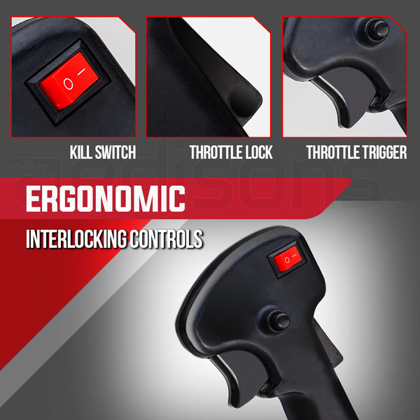 Baumr Ag 65Cc Brushcutter Whipper Snipper Trimmer Cutter Multi Pole Tool String Trimmers