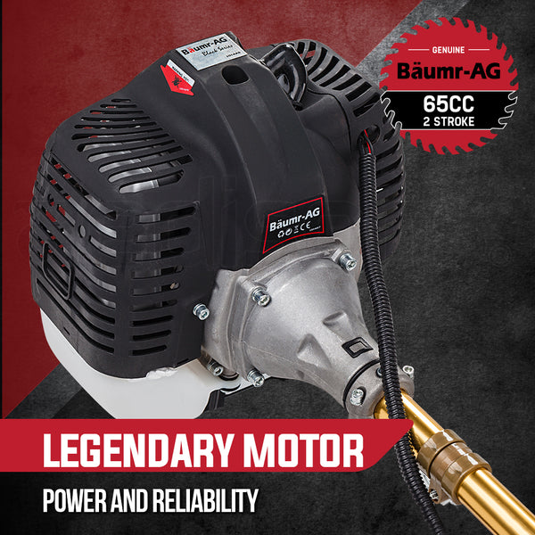 Baumr Ag 65Cc Brushcutter Whipper Snipper Trimmer Cutter Multi Pole Tool String Trimmers