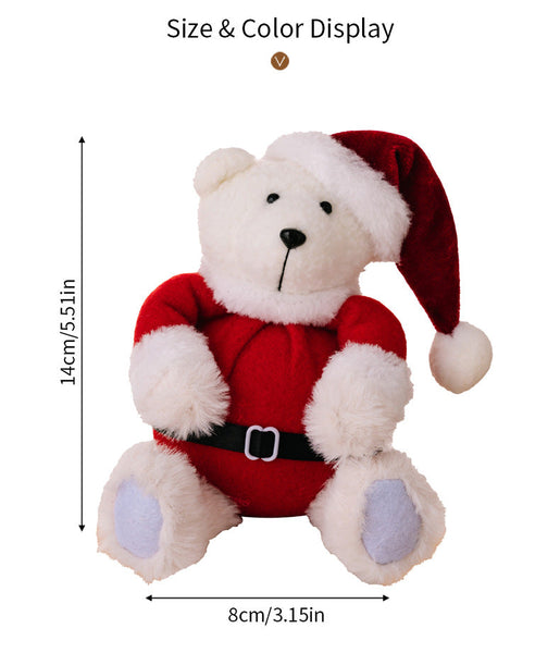 Christmas Teddy Bear Figurine Ornament Seasonal Decorations