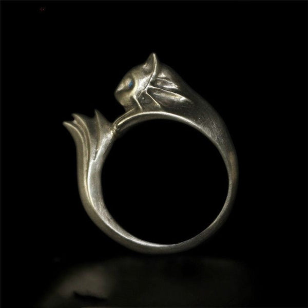 Dark Souls Silver Cat Ring Retro Fashionable Finger Perfect Gift For Friends And Classmates Rings