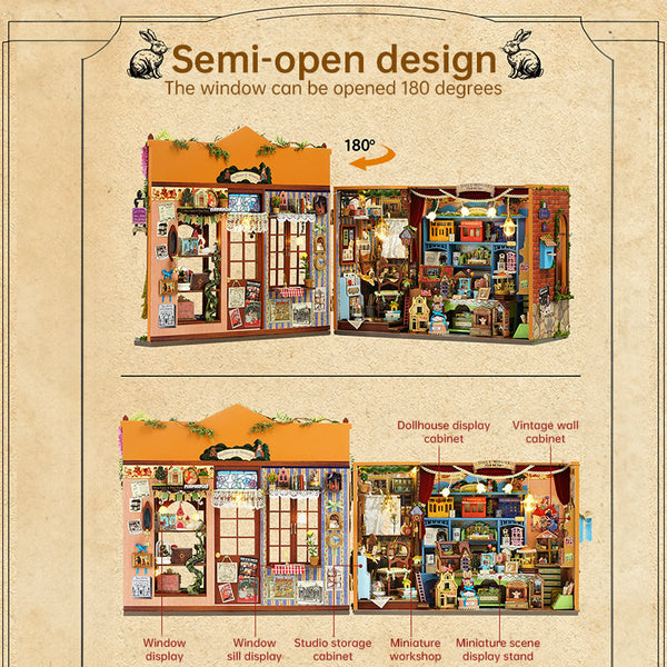 Diy Fairy Tale Wonderhous: Mini Bookends Assembleable Houses Gifts Home Decor Doll Houses