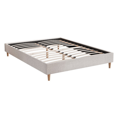 Artiss Bed Frame Double Size Beige Zora Double Bed Frames
