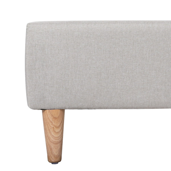 Artiss Bed Frame Queen Size Beige Zora Queen Bed Frames