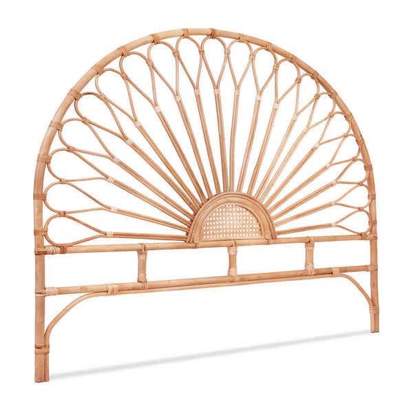 Artiss Mari Queen Bed Headboard Rattan Pine Headboards & Footboards