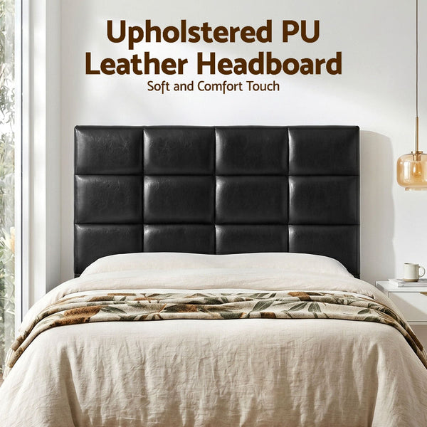 Artiss Queen Pu Leather Bed Headboard Black Headboards & Footboards